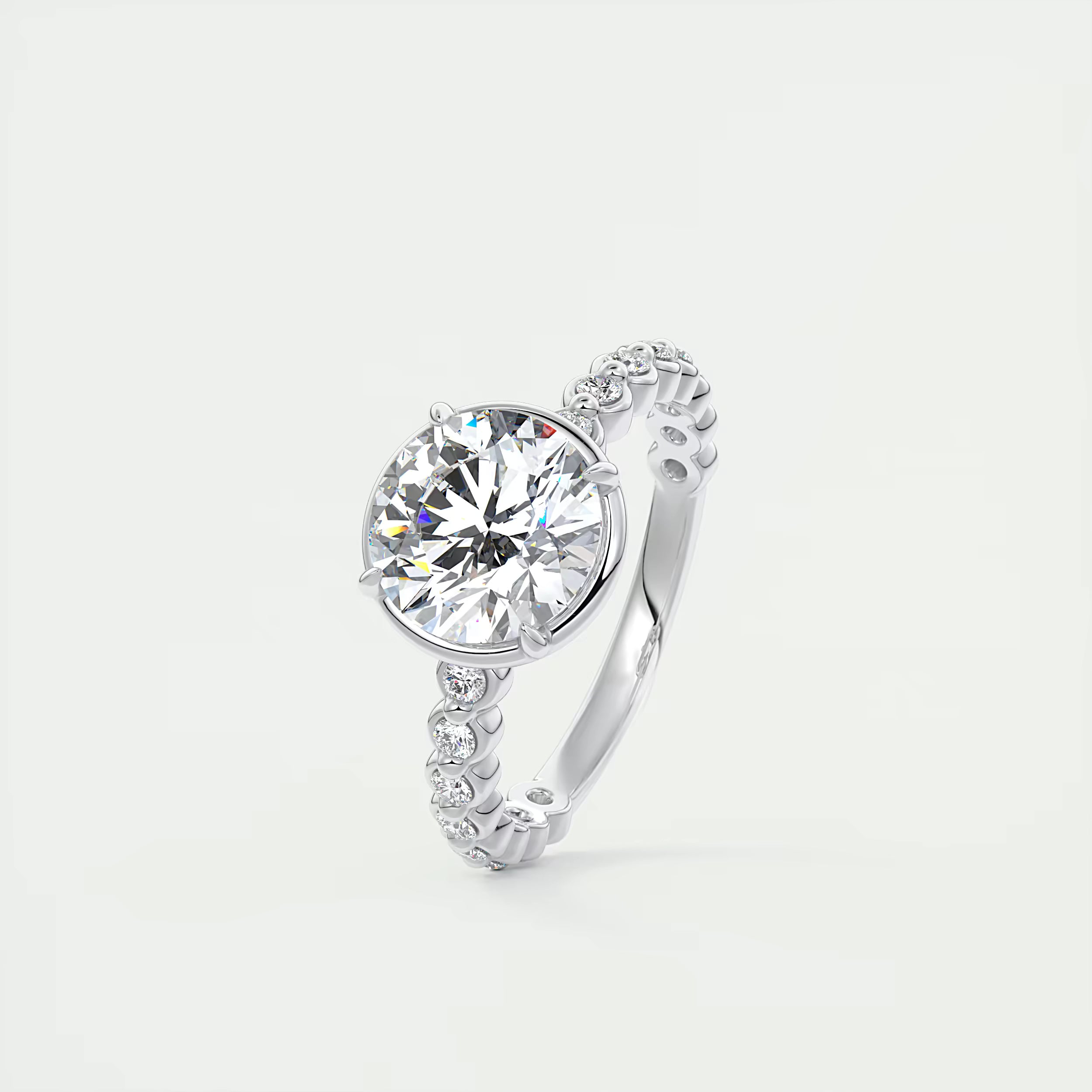 2.00 Ct Round Pure Embrace Solitaire Proposal Engagement Ring