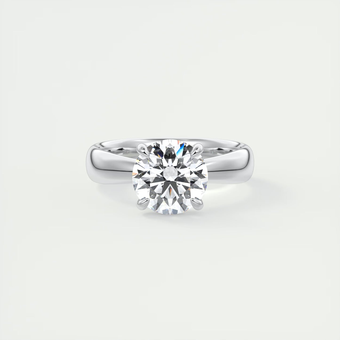 12 GM Open Basket Set Round Solitaire Engagement Ring