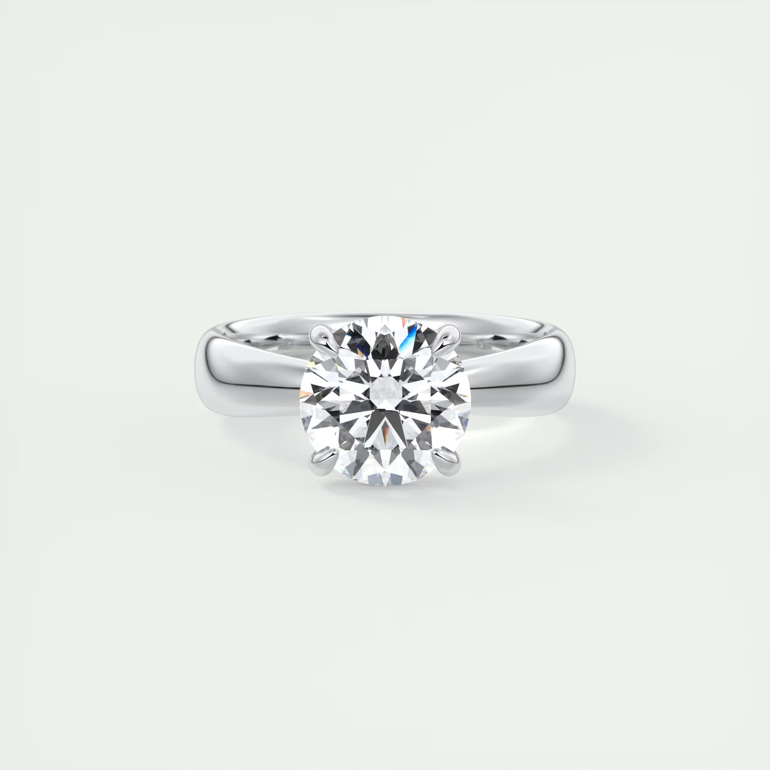 2.00 Ct Open Basket Set Round Solitaire Engagement Ring