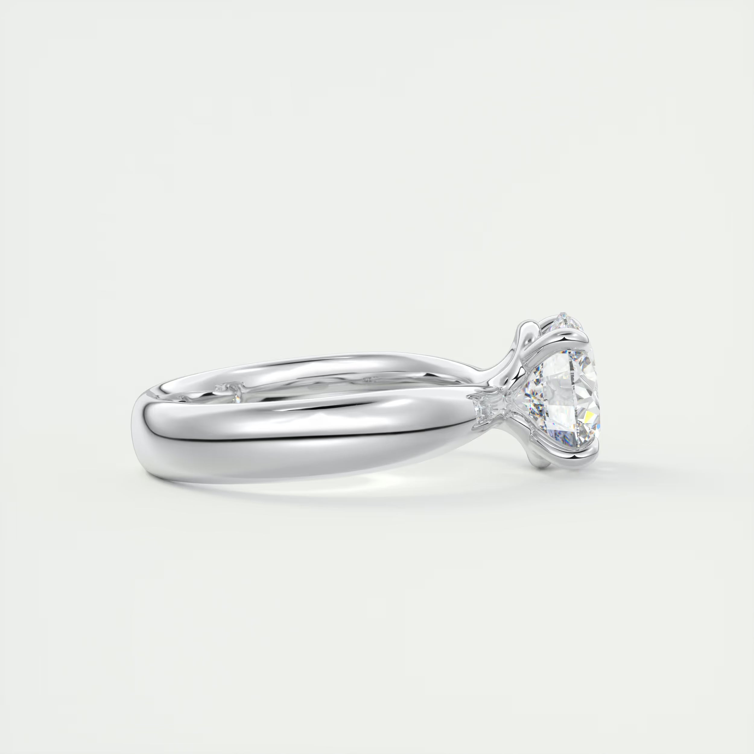2.00 Ct Open Basket Set Round Solitaire Engagement Ring