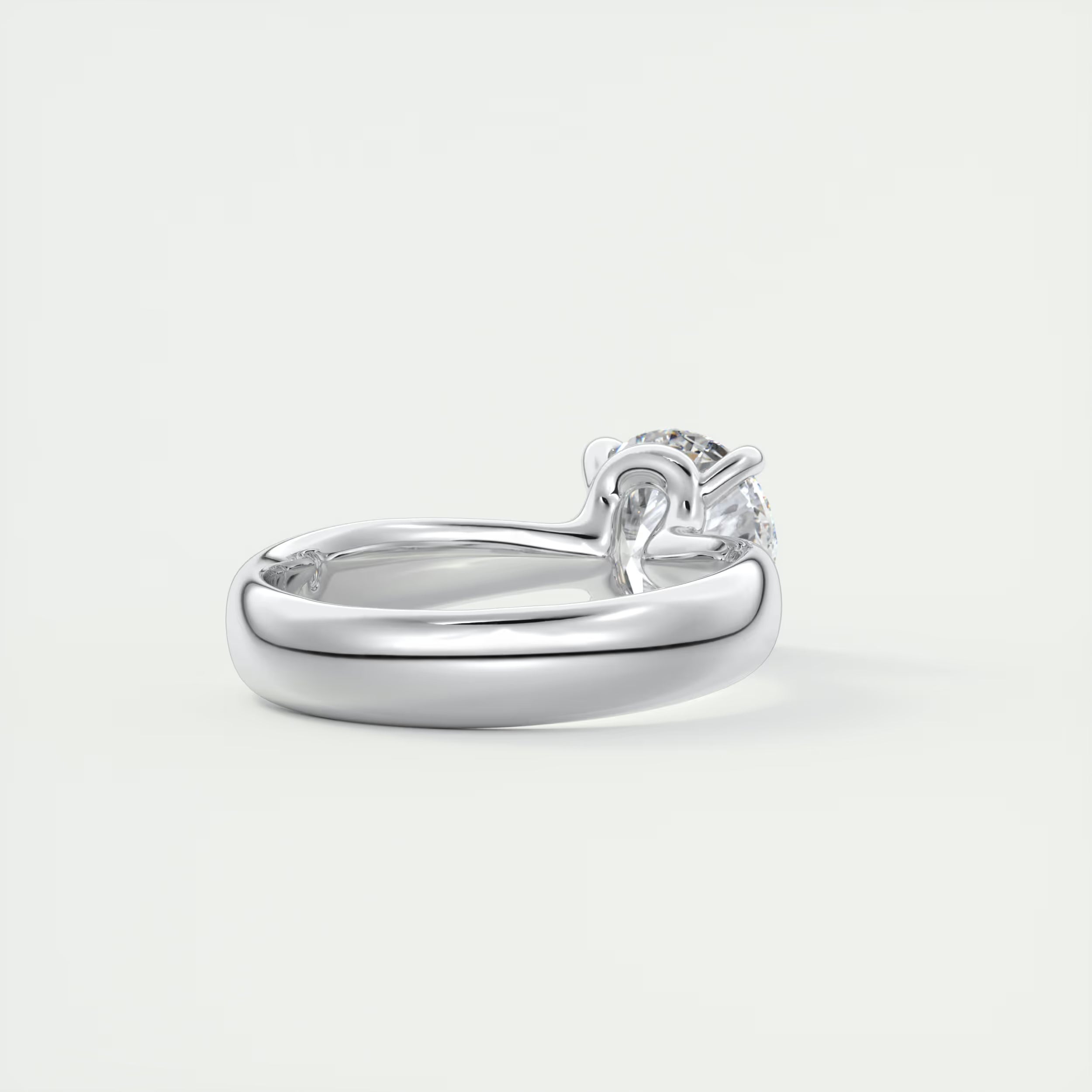 2.00 Ct Open Basket Set Round Solitaire Engagement Ring