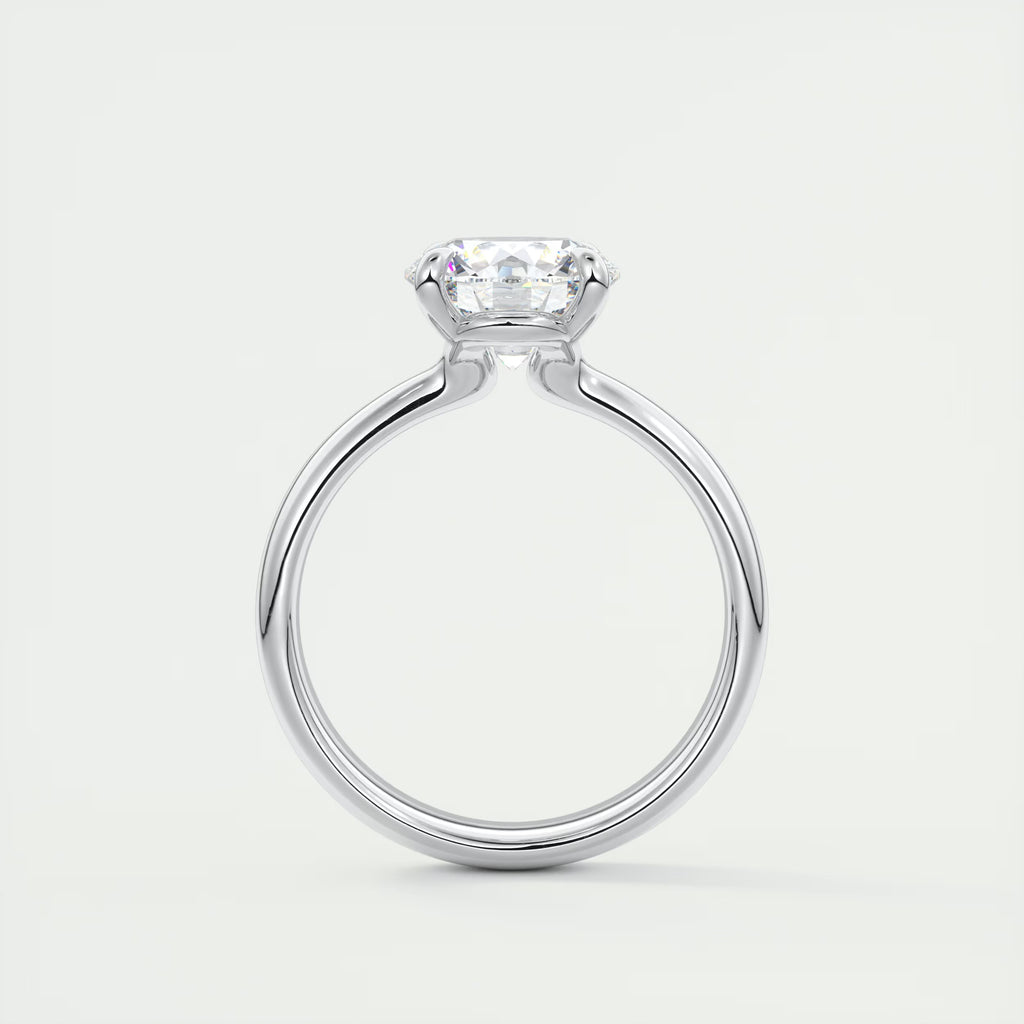 2.00 Ct Open Basket Set Round Solitaire Engagement Ring