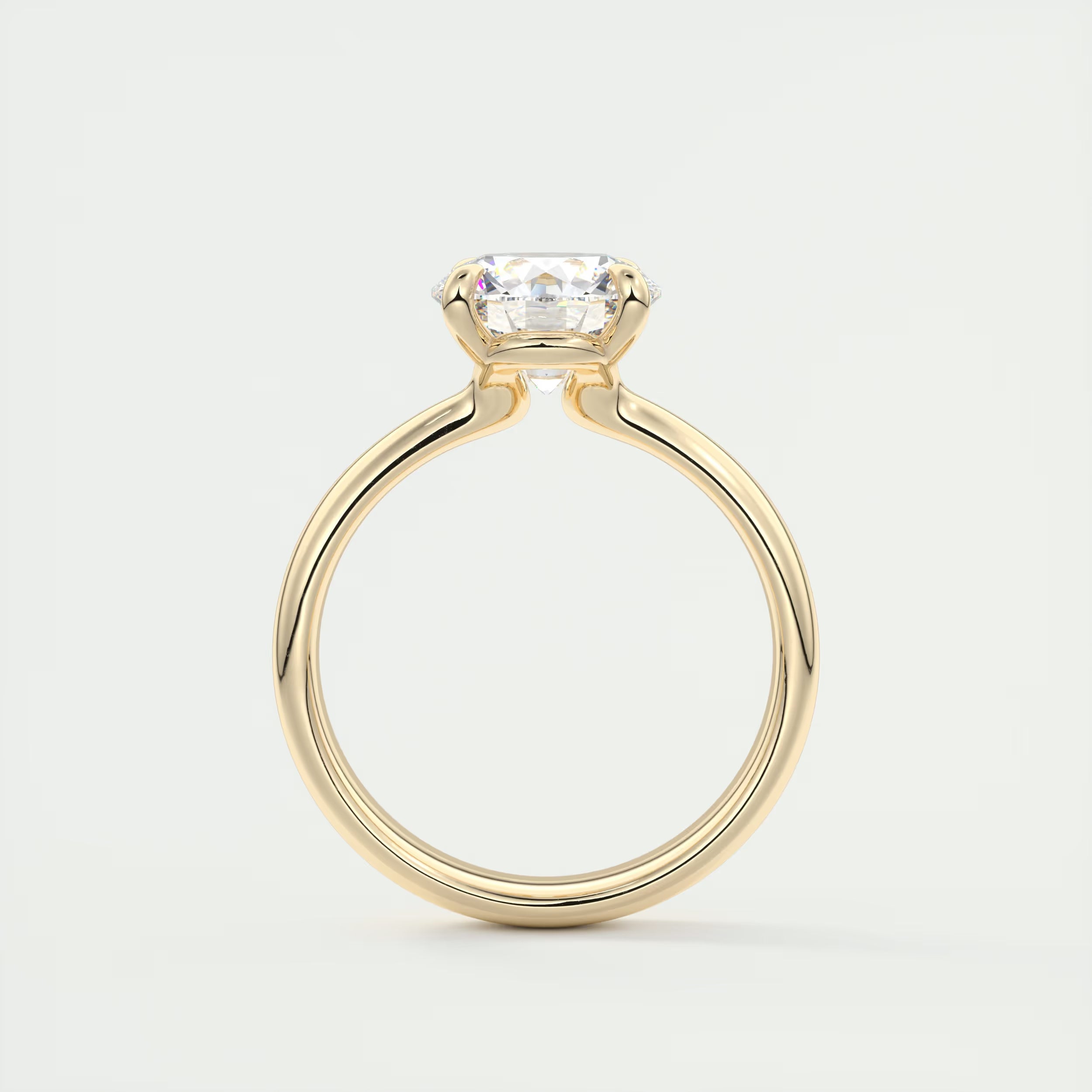 2.00 Ct Open Basket Set Round Solitaire Engagement Ring