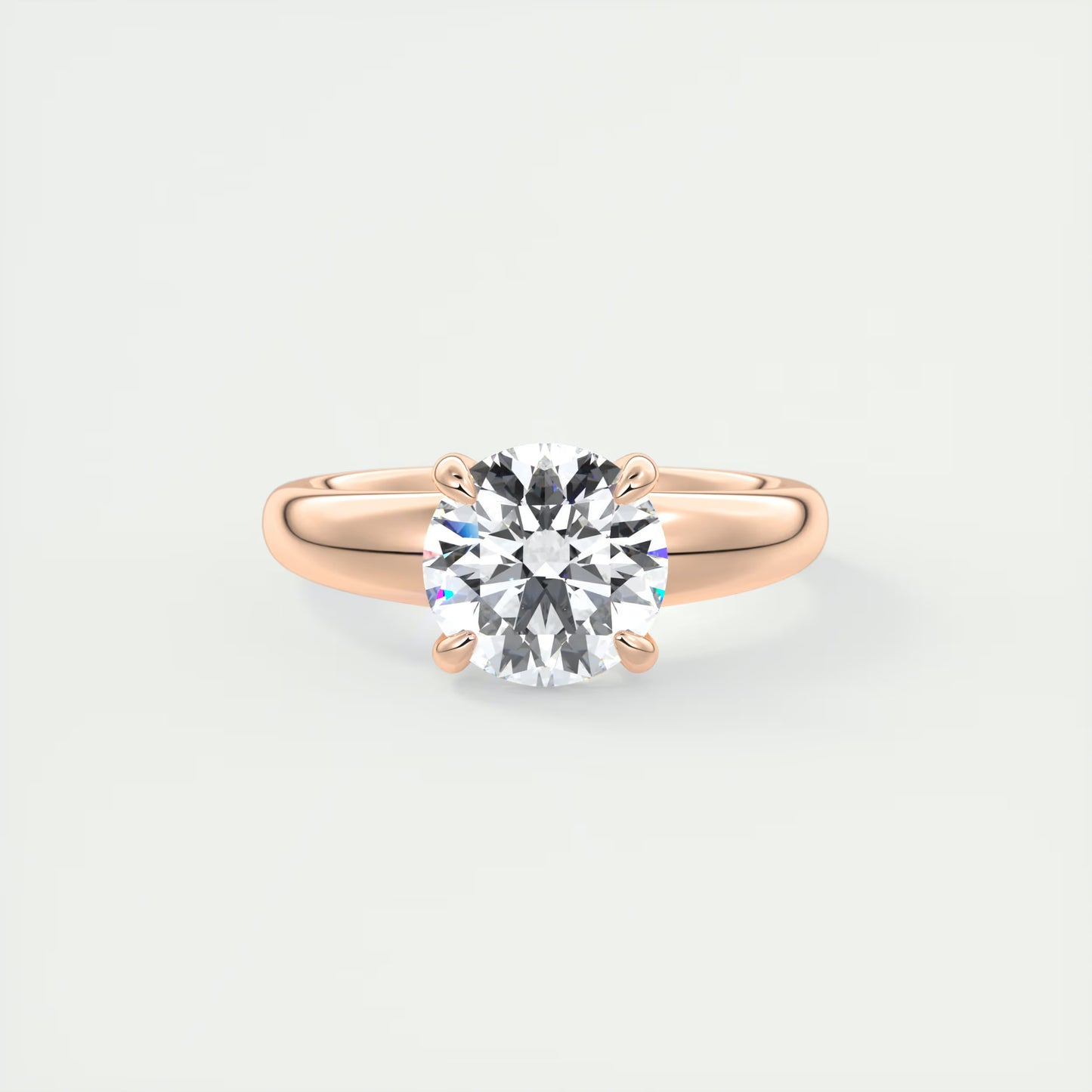 10 GM Basket Set Round Solitaire Engagement Ring