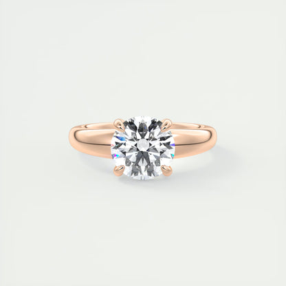 10 GM Basket Set Round Solitaire Engagement Ring