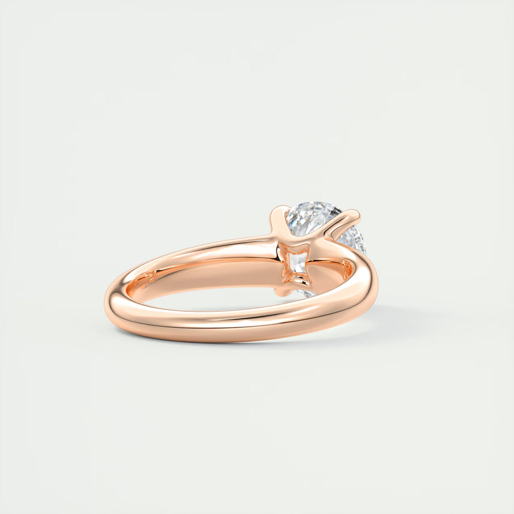 3.50 Ct Basket Set Round Solitaire Engagement Ring