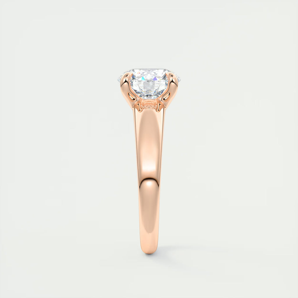 3.50 Ct Basket Set Round Solitaire Engagement Ring