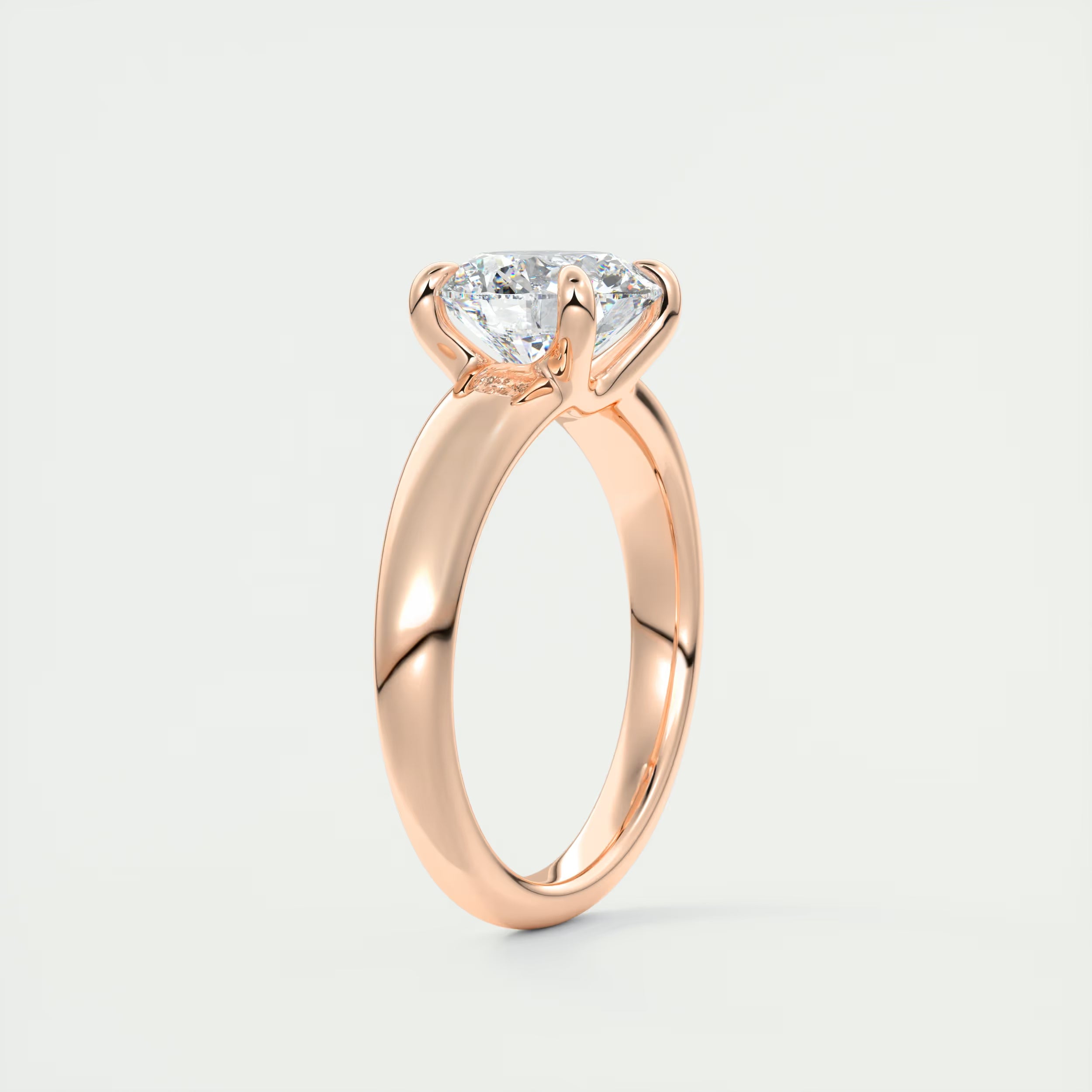 3.50 Ct Basket Set Round Solitaire Engagement Ring