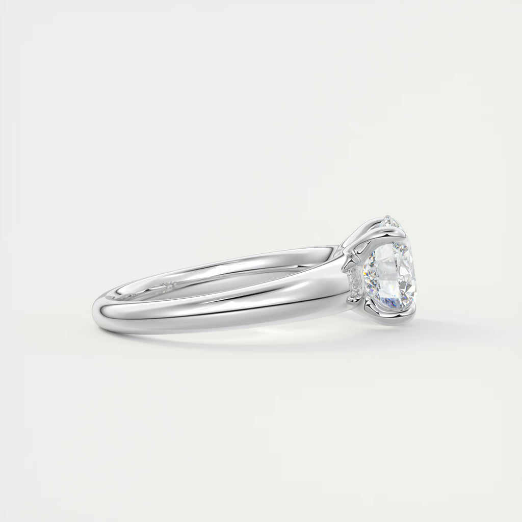 3.50 Ct Basket Set Round Solitaire Engagement Ring