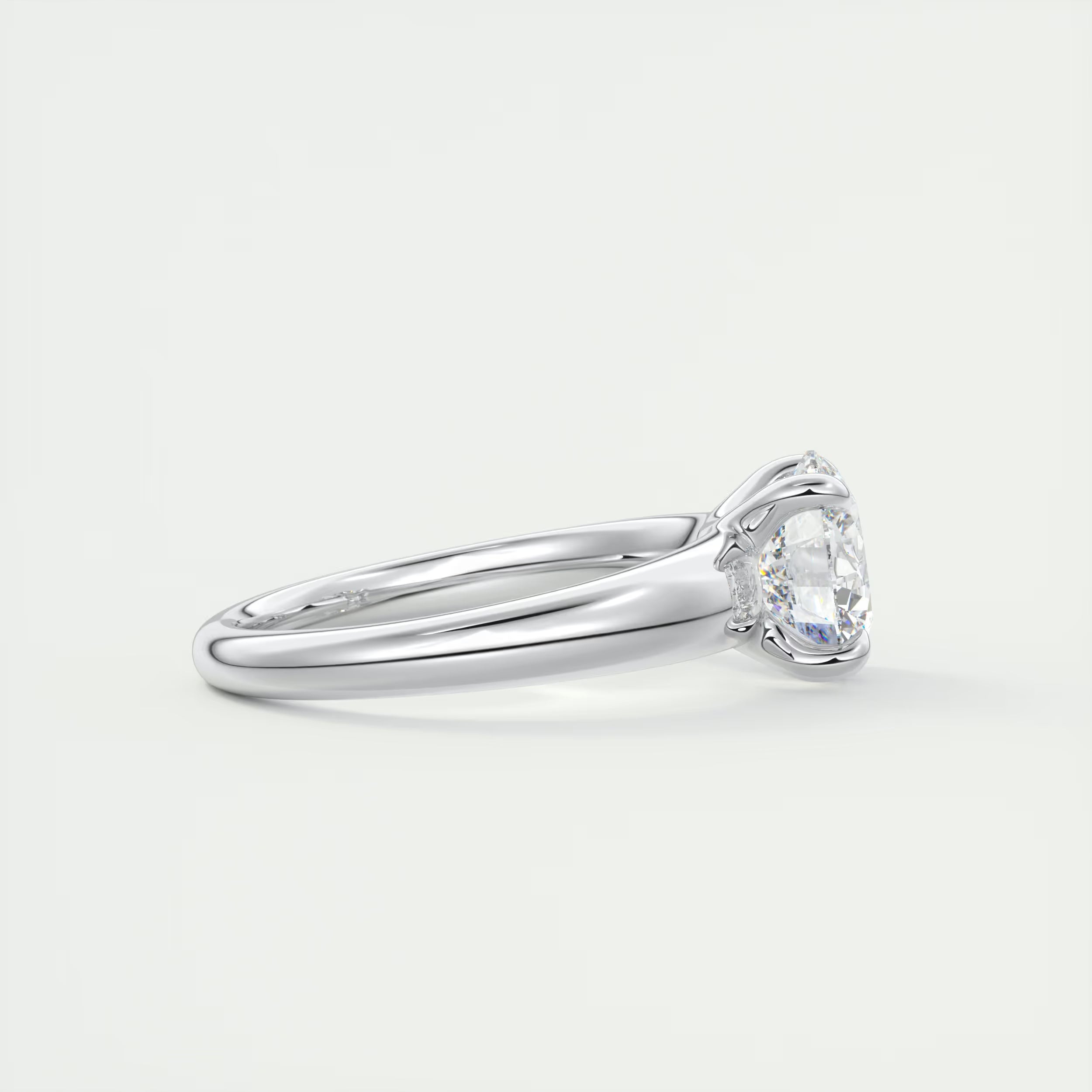 3.50 Ct Basket Set Round Solitaire Engagement Ring
