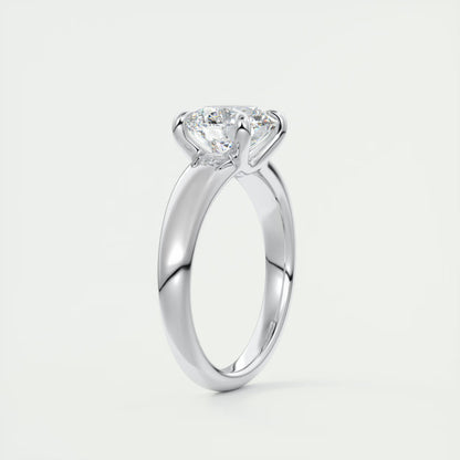 10 GM Basket Set Round Solitaire Engagement Ring