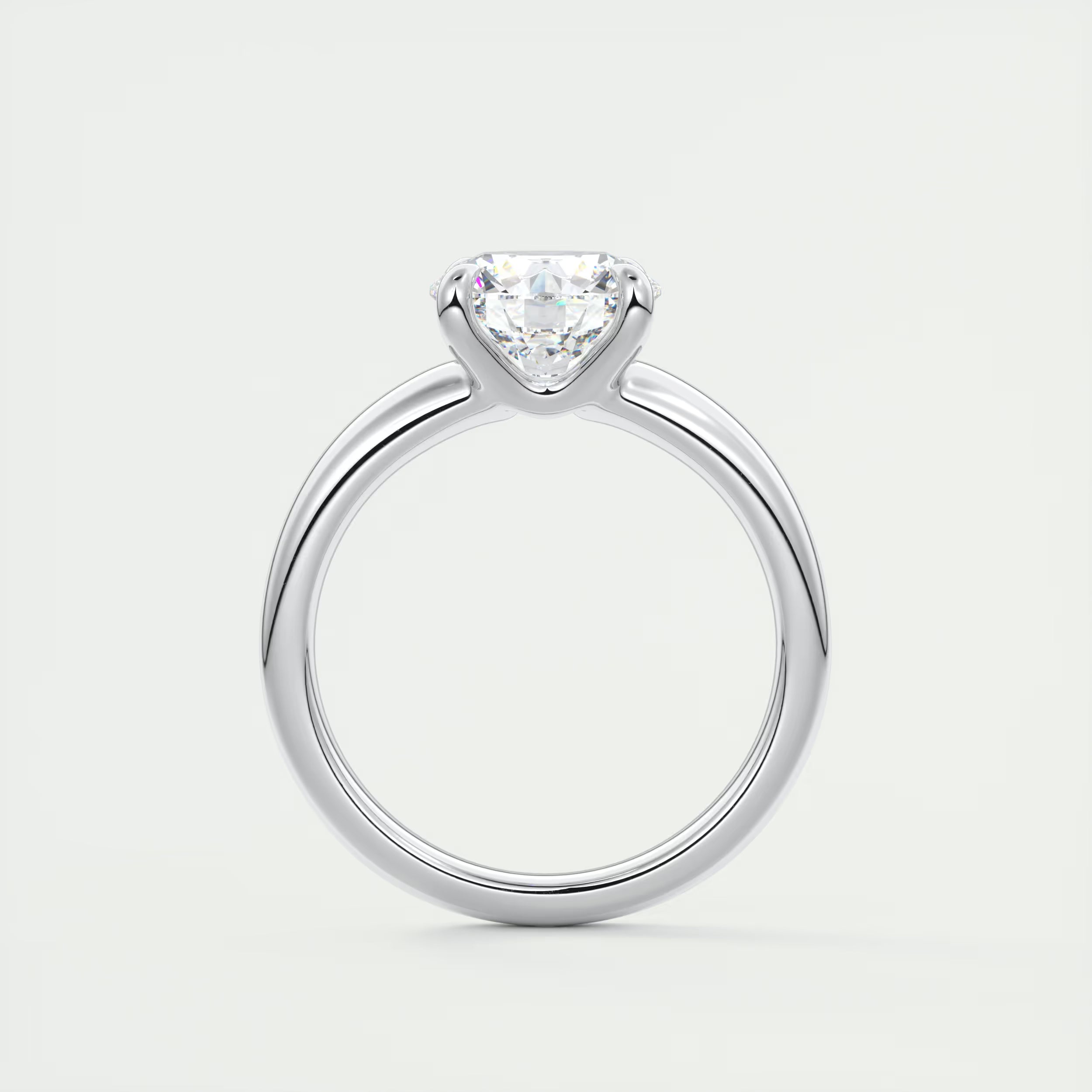 3.50 Ct Basket Set Round Solitaire Engagement Ring