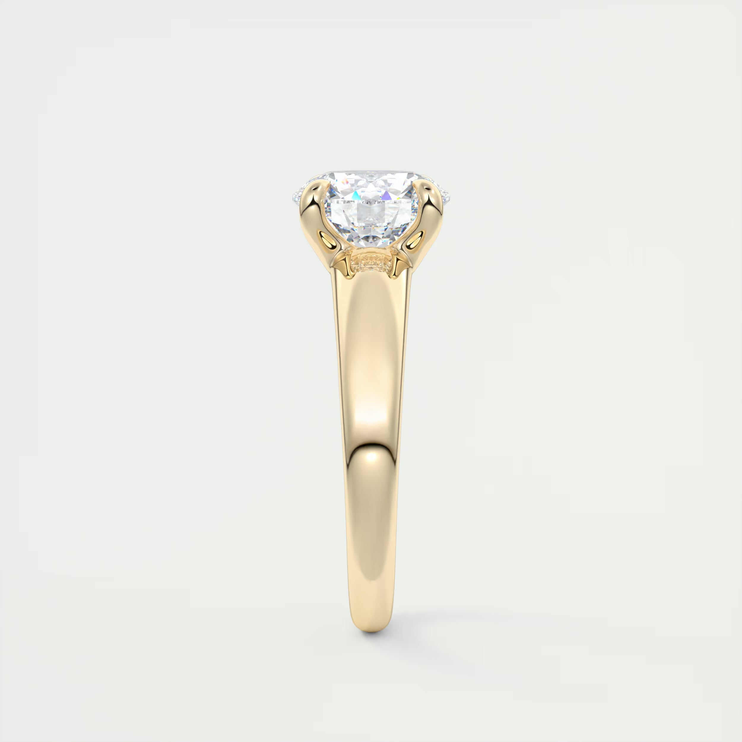 3.50 Ct Basket Set Round Solitaire Engagement Ring