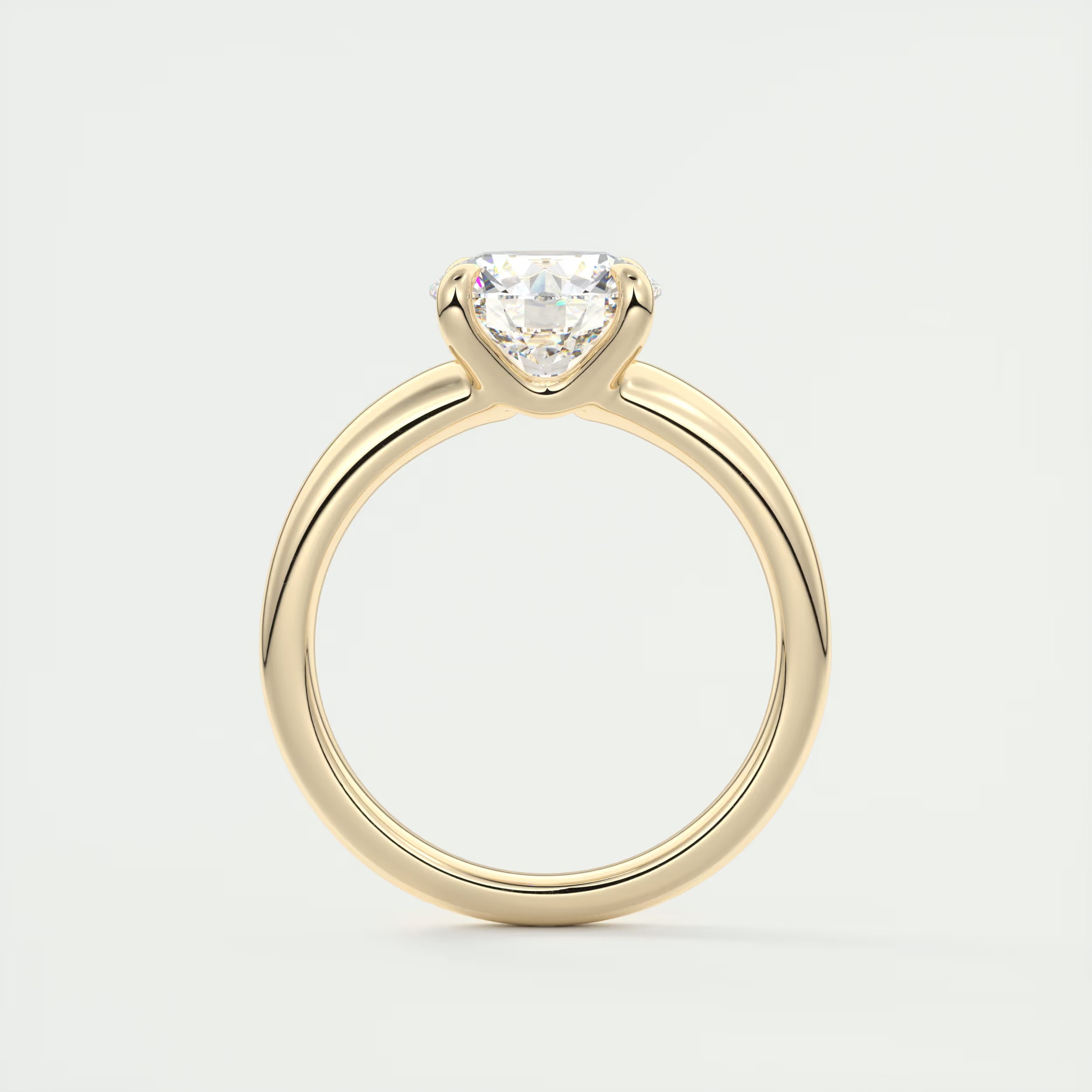 3.50 Ct Basket Set Round Solitaire Engagement Ring