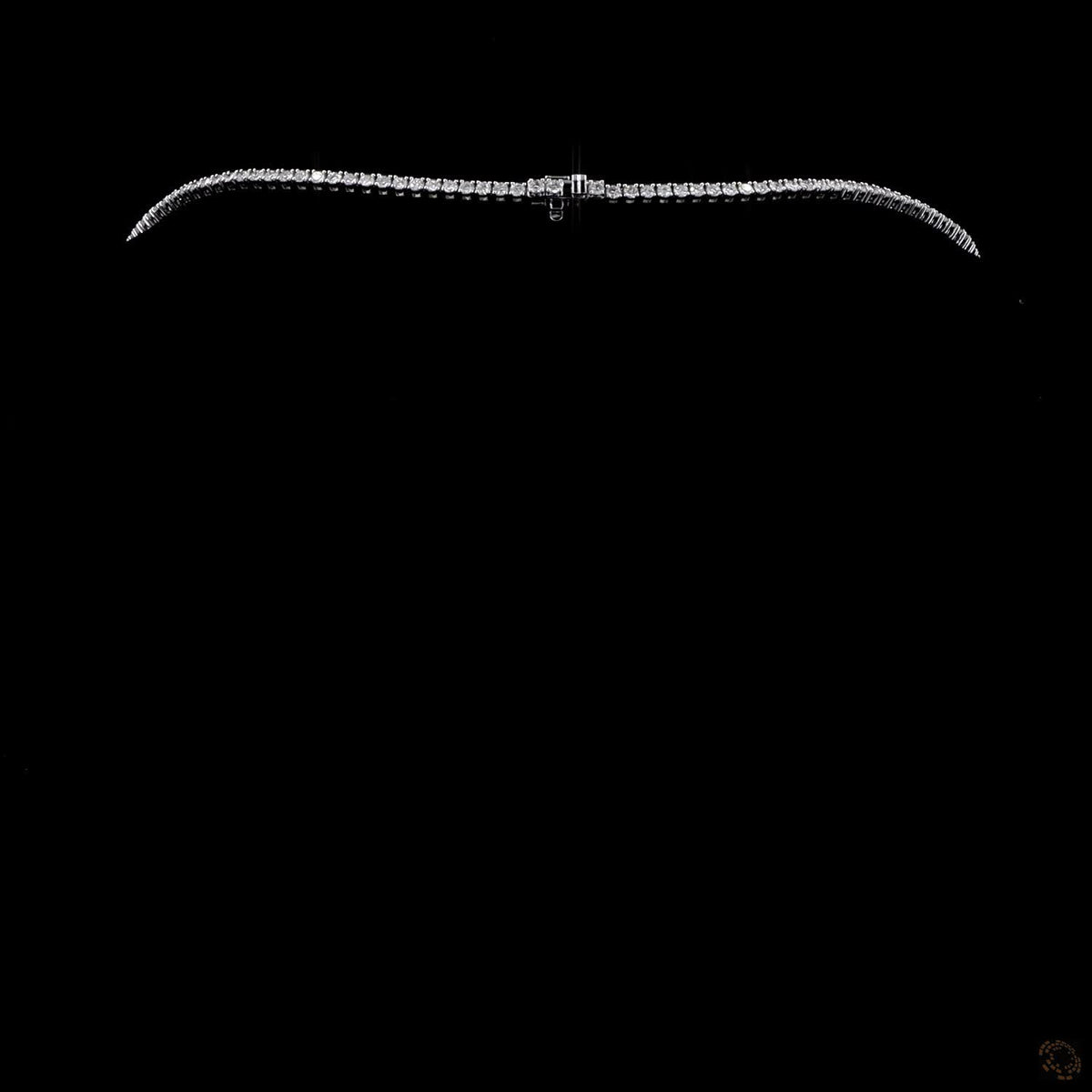 17.68 Ct Graduated Round Cut Lab-Grown Diamond Tennis Necklace in 14K White Gold