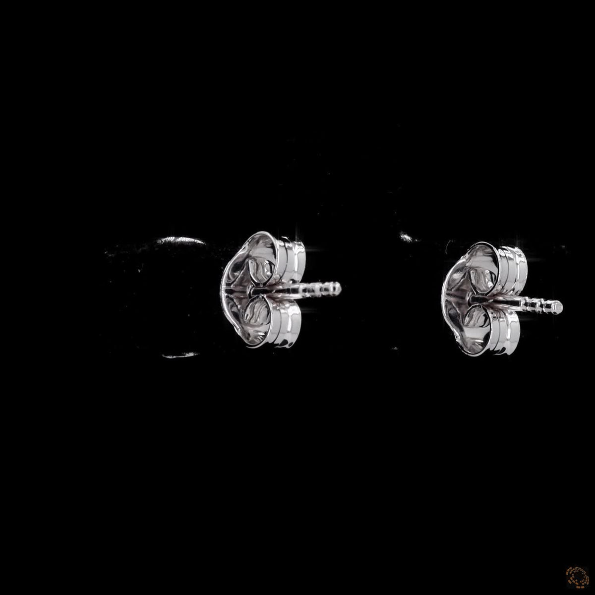 0.54 Ct Solid 14K White Gold Round Brilliant Cut Diamond Full Bezel Solitaire Studs