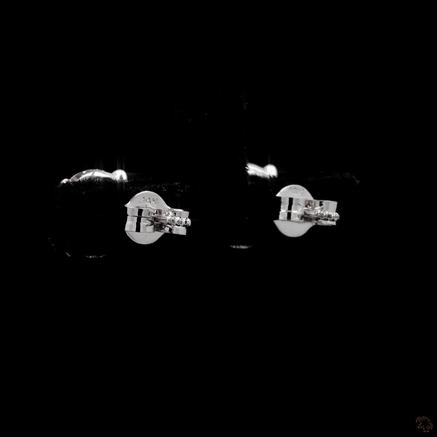 4.07 Ct Round Diamond Solitaire Stud Earrings, High-Polish 14K White Gold Double-Claw Studs for Women