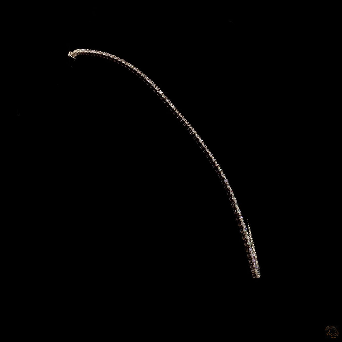 17.63 Ct Graduated Round Cut Lab-Grown Diamond Tennis Necklace in 14K Yellow Gold