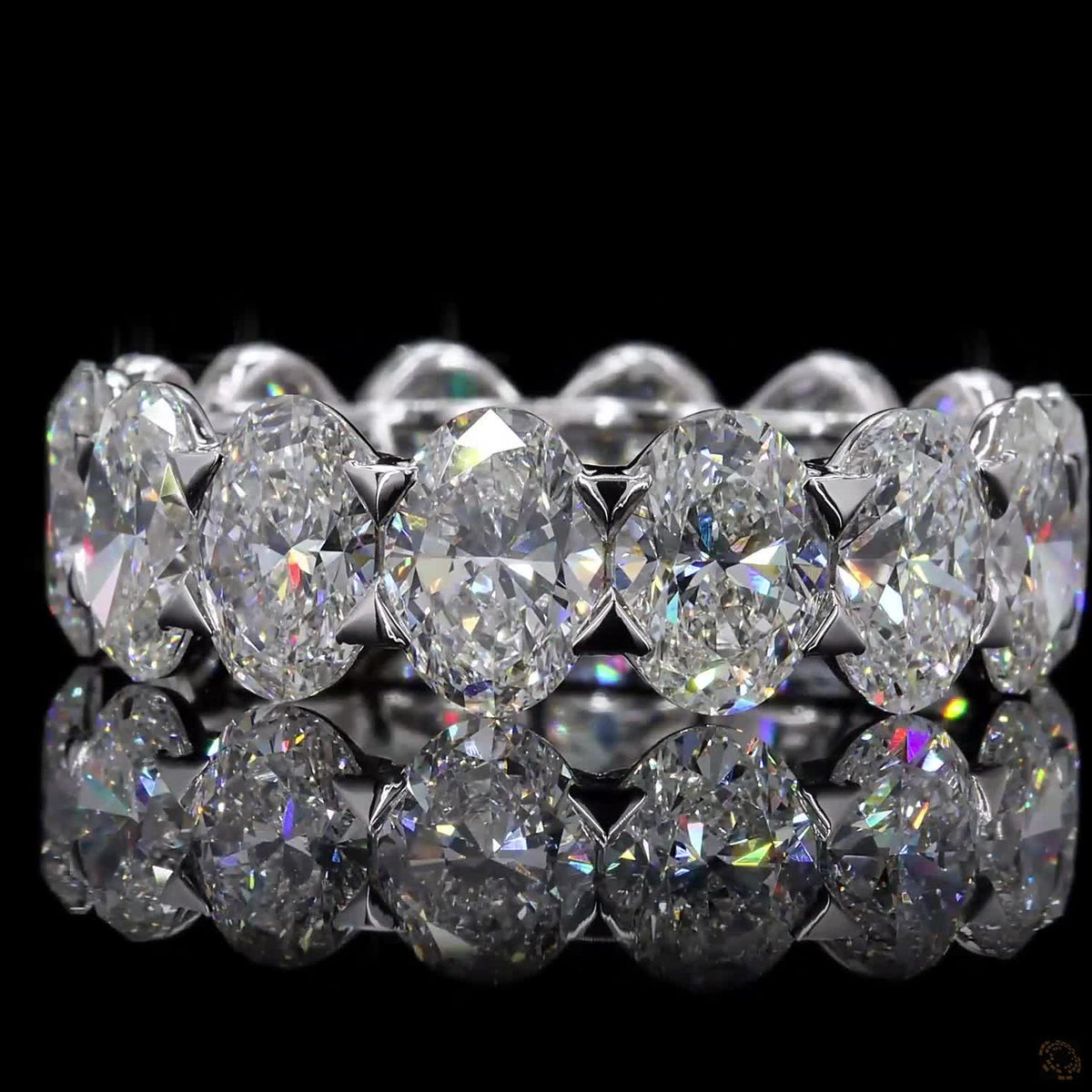4.83 Ct Oval Cut Diamond Eternity Band | Full Eternity Wedding Ring | White Gold Anniversary Band