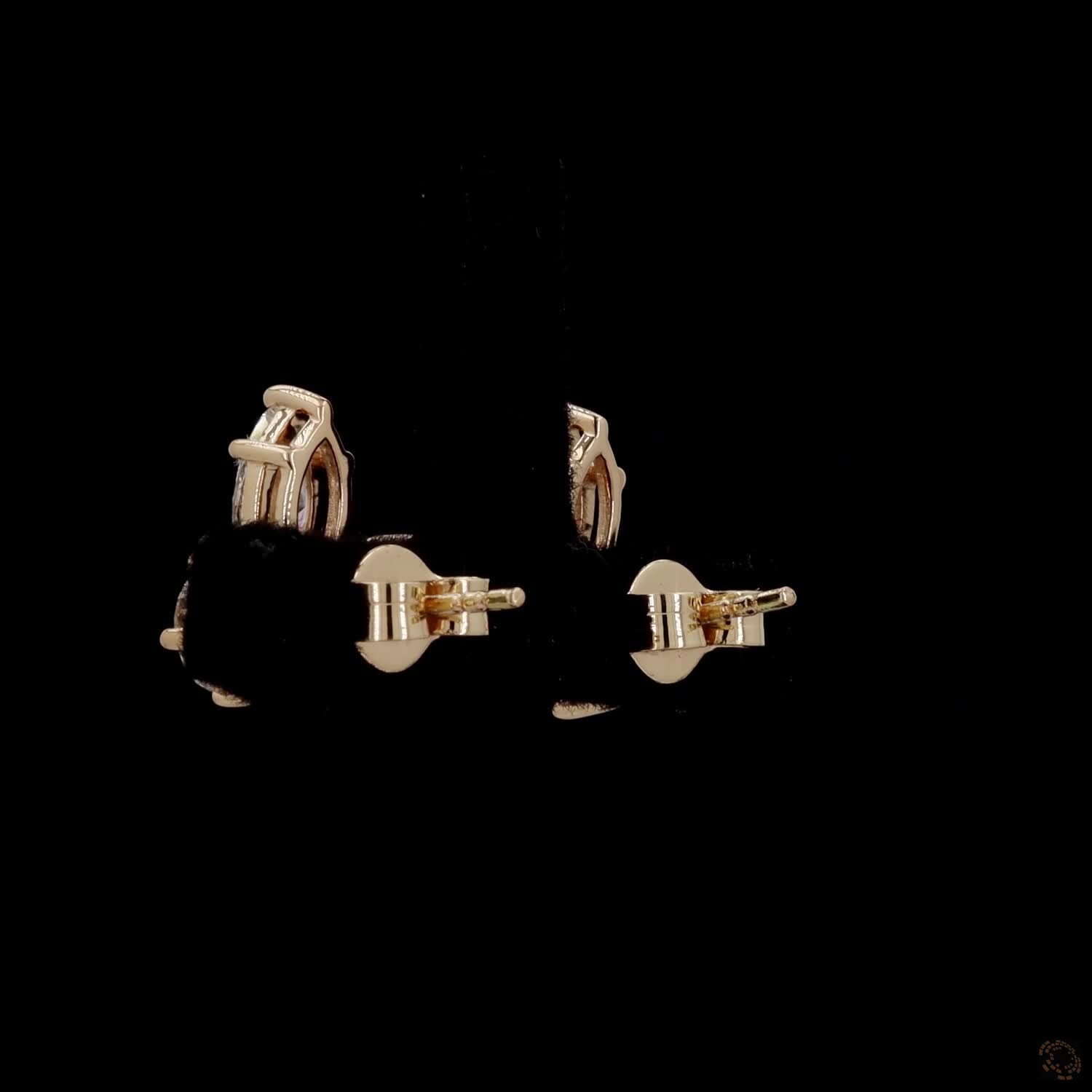2.99 Ct Multi-Shape Cluster Stud Earrings in 14K Yellow Gold | Marquise, Pear & Round Mix Statement Earrings