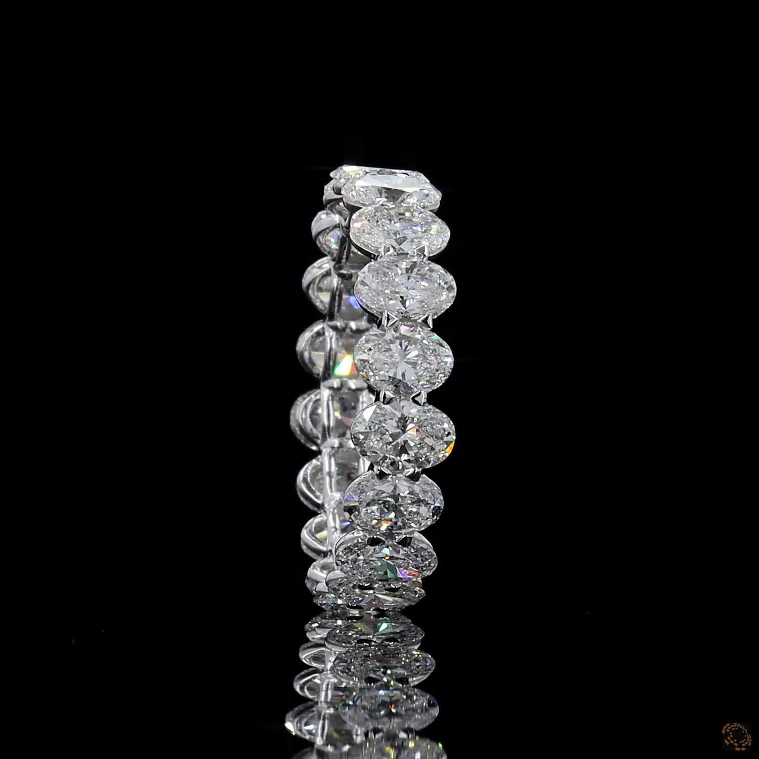 4.83 Ct Oval Cut Diamond Eternity Band | Full Eternity Wedding Ring | White Gold Anniversary Band