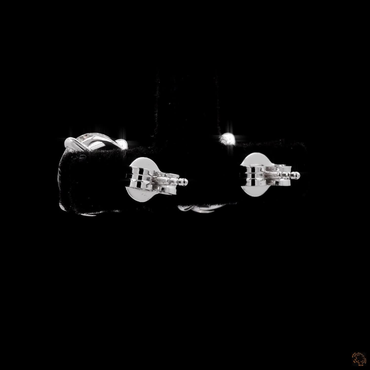 6.16 Ct 14K WHITE GOLD Round Shape Studs Earring