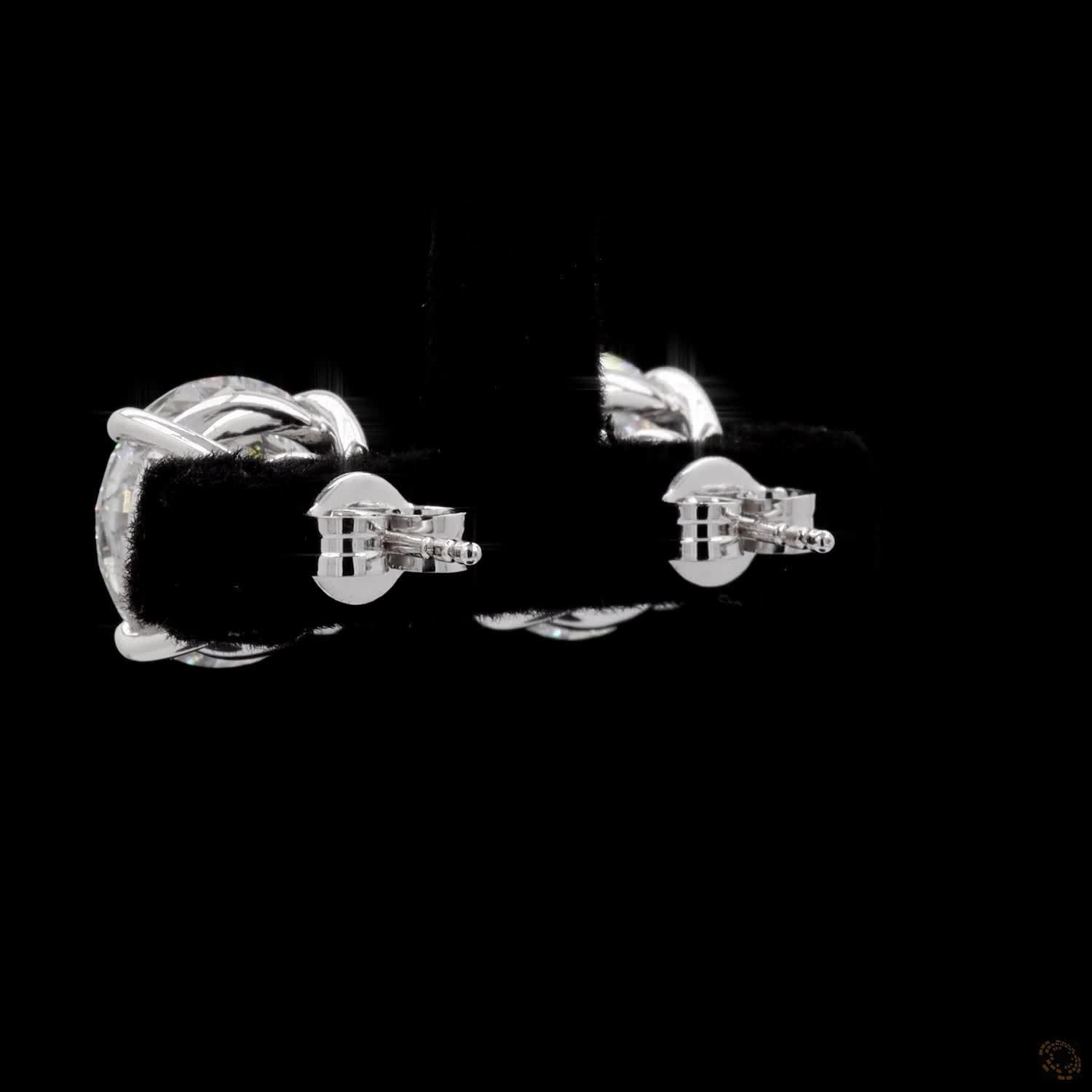 10.5 Ct Modern Solid 14K White Gold Round Brilliant Cut Diamond Stud Earrings – Full Bezel Frame Solitaire Set