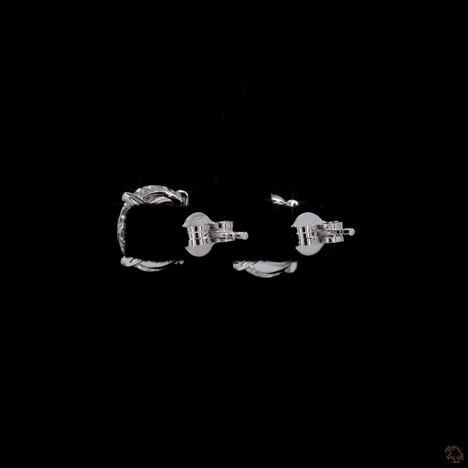 7.00 Ct Pear-Cut Diamond Solitaire Stud Earrings in White Gold