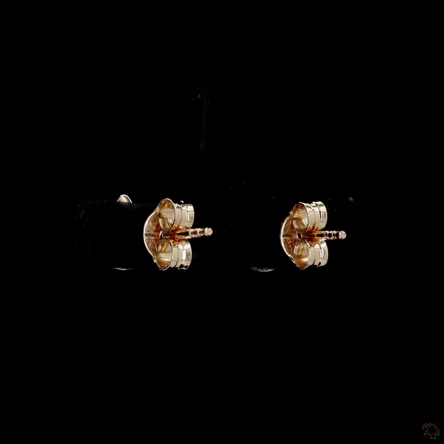 2.13 Ct Round Diamond Solitaire Stud Earrings, High-Polish 14K Yellow Gold 3-Prong Claw Martini Studs for Women