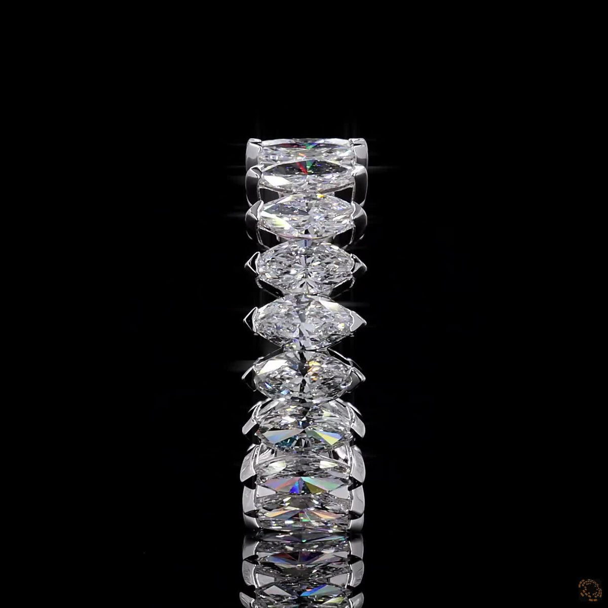4.13 Ct Marquise Cut Diamond Eternity Band in White Gold