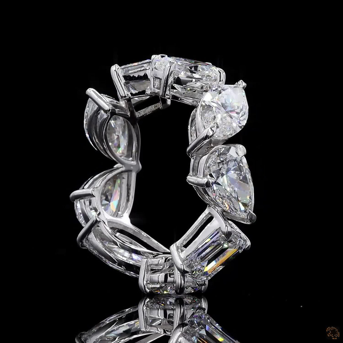 9.54 Ct Luxury Mixed Shape Cut Diamond Stud Earrings in 14K White Gold