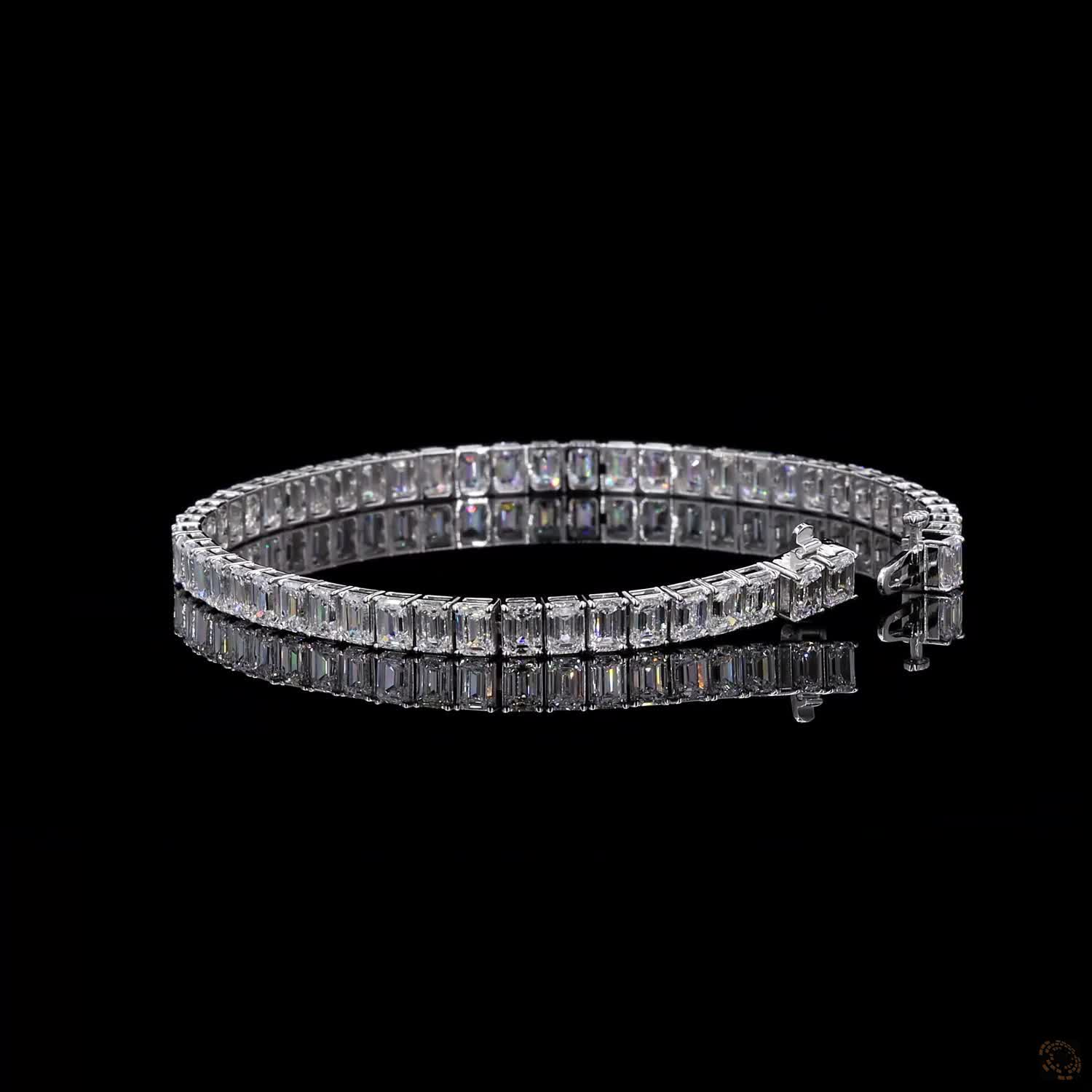 12.18 Ct Emerald Cut Vertical  North-South basket setting orientation
