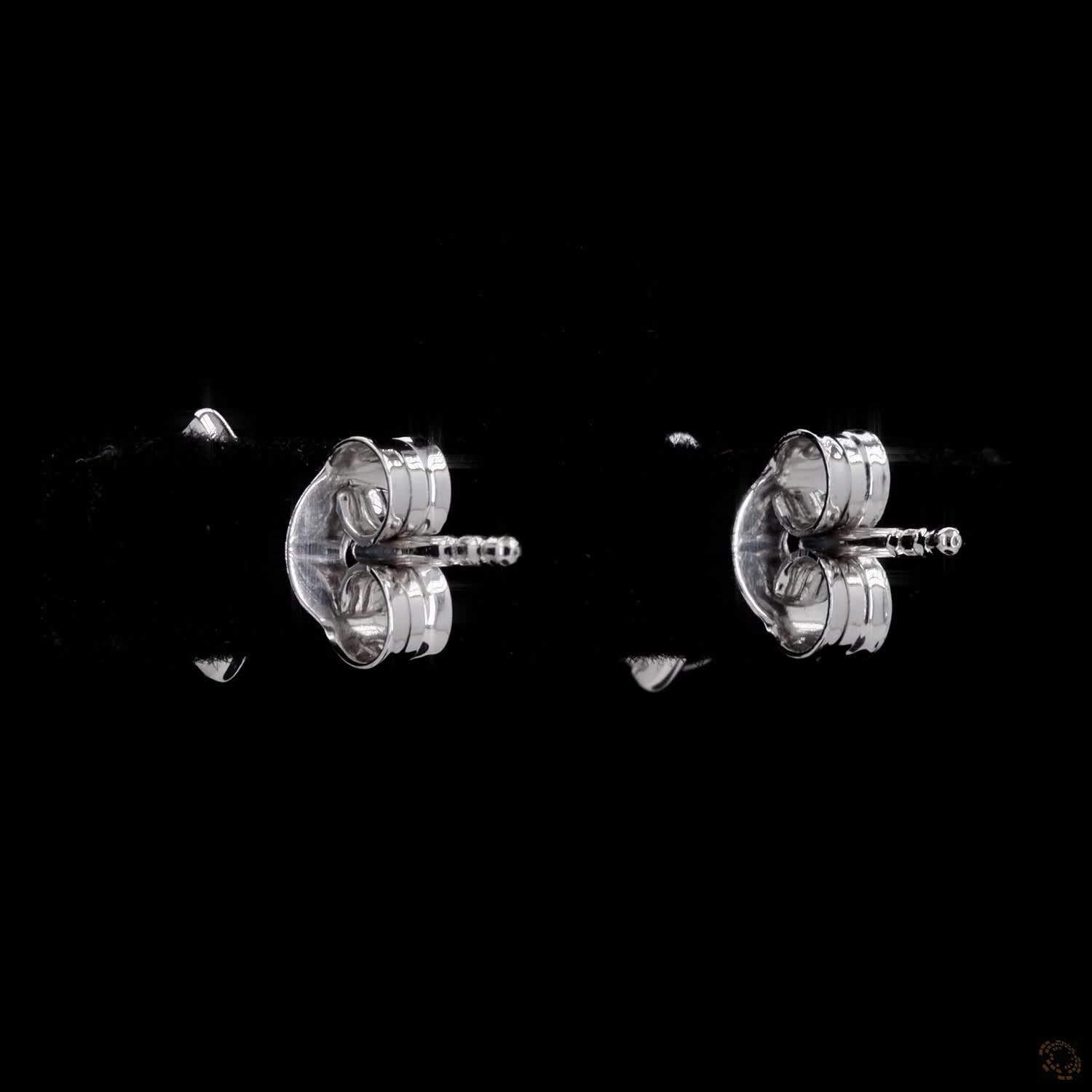 0.50 ct Solid 14K White Gold Round Brilliant Diamond Stud Earrings – Compass Point Split-Claw Solitaire Studs