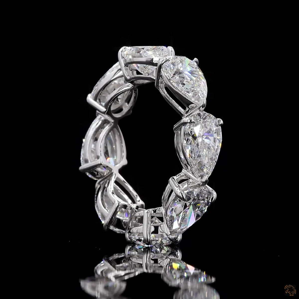 9.30 Ct Luxury Pear Shape Lab Grown Diamond Anniversary Ring | Fine Jewelry for Her