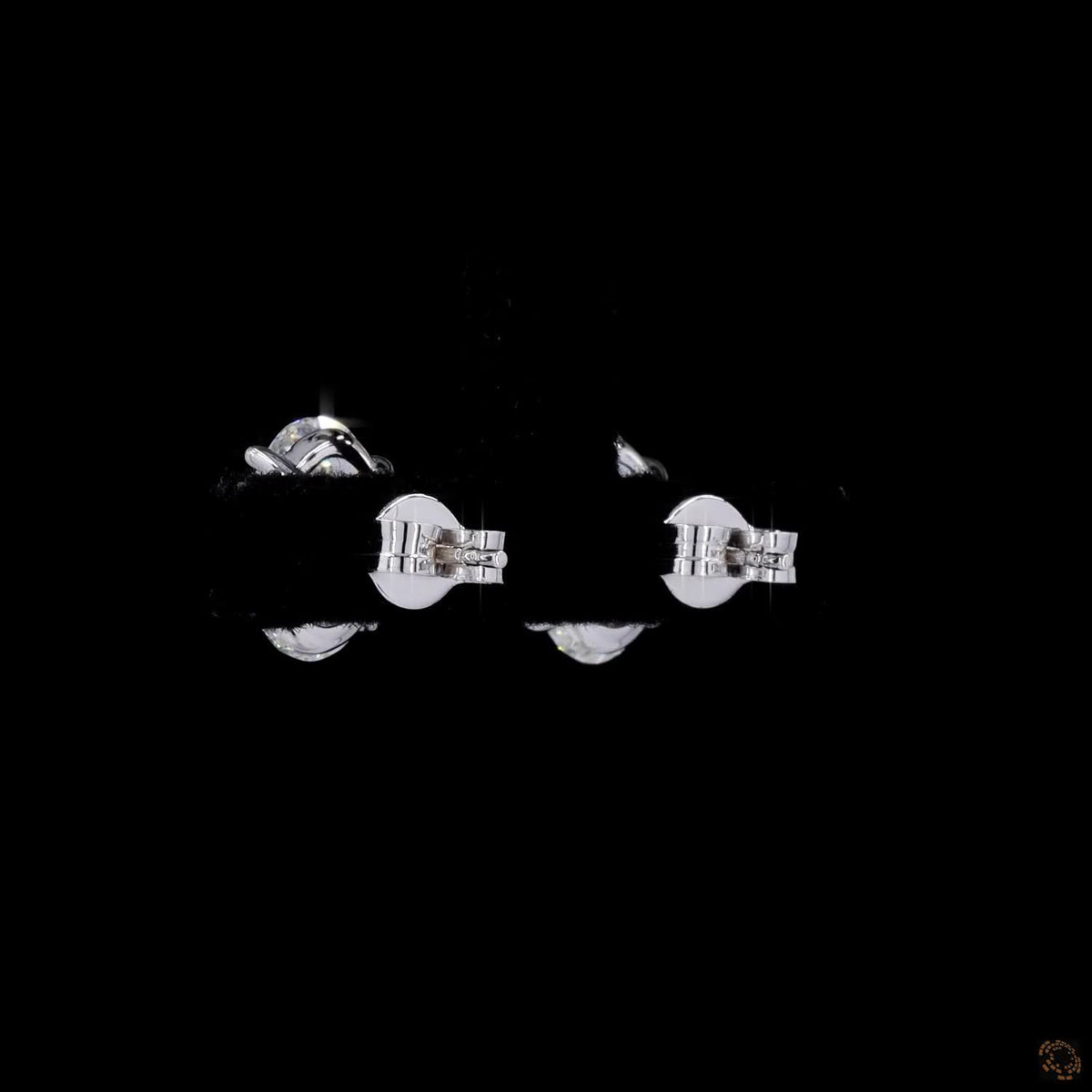 4.17 Ct 14K White Gold Oval Cut Diamond Solitaire Stud Earrings