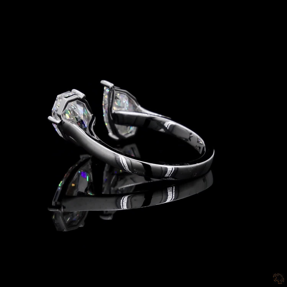 4.38 Ct Open cuff band with individually set basket prongs and protective V-prongs on the tips