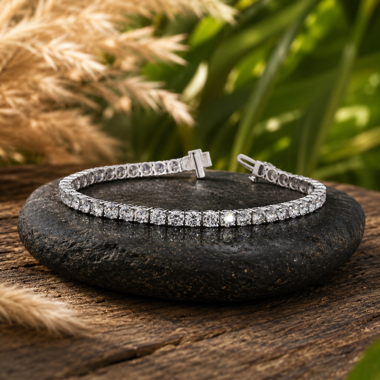 9.41 Ct White Gold Diamond Tennis Bracelet – Round Brilliant Cut Luxury Bracelet for Women
