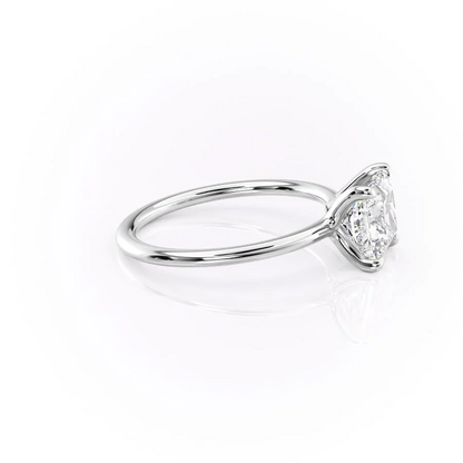 2.00 Ct In Princess Bardot Scallop Engagement Ring