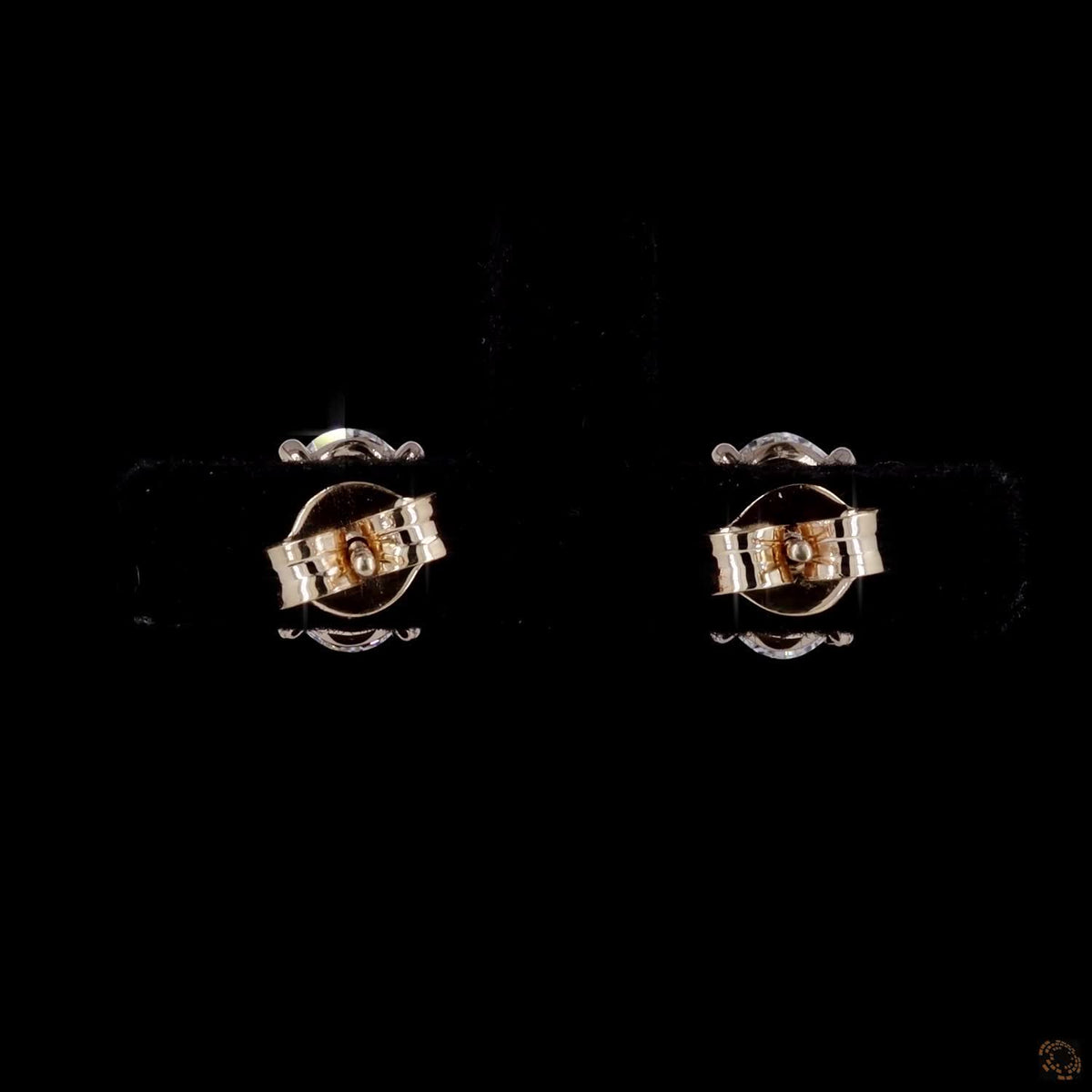 2.11 Ct Oval Cut Solitaire Diamond Stud Earrings in Yellow Gold