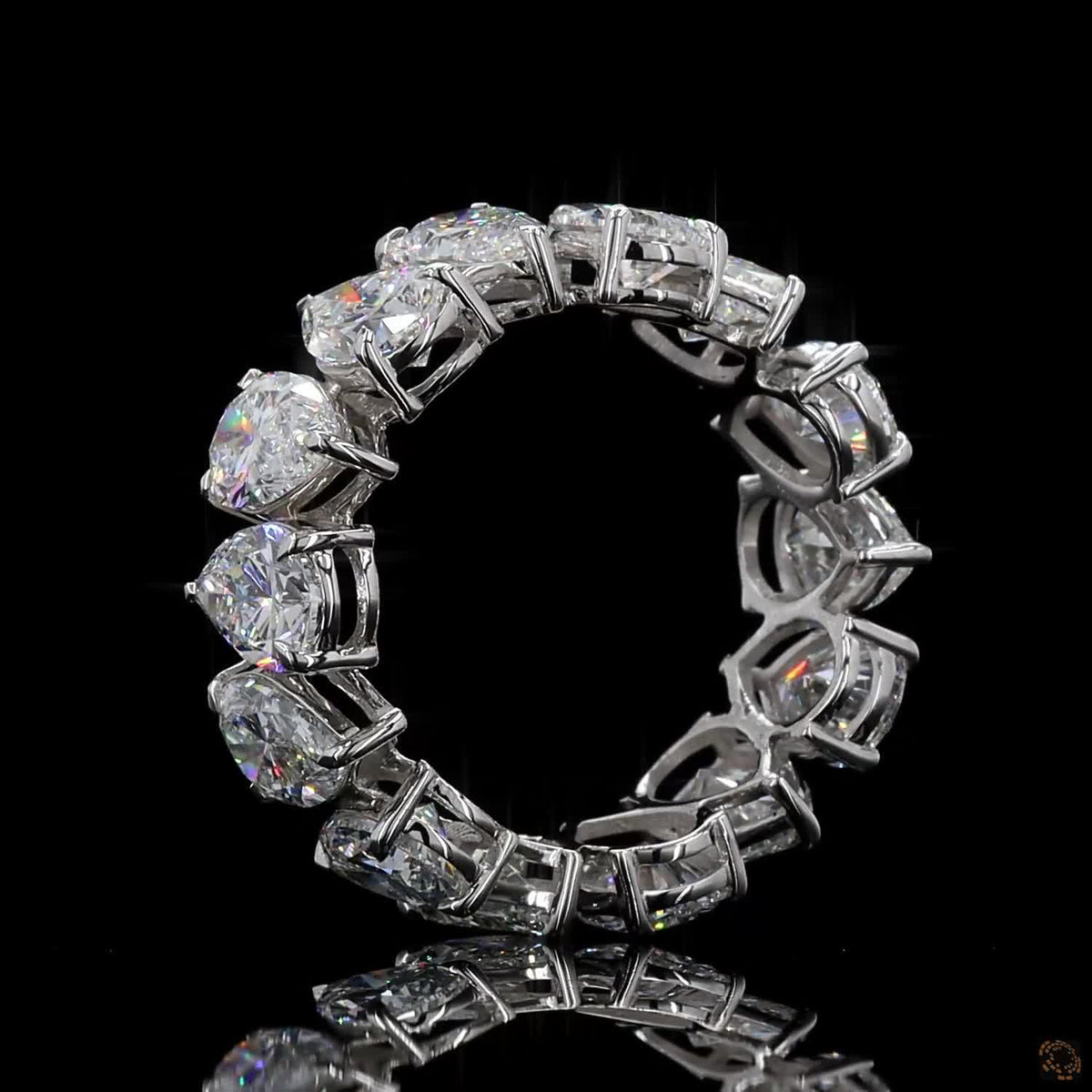 7.83 Ct Pear Shape Luxury Diamond Anniversary Ring Women's Diamond Wedding Band