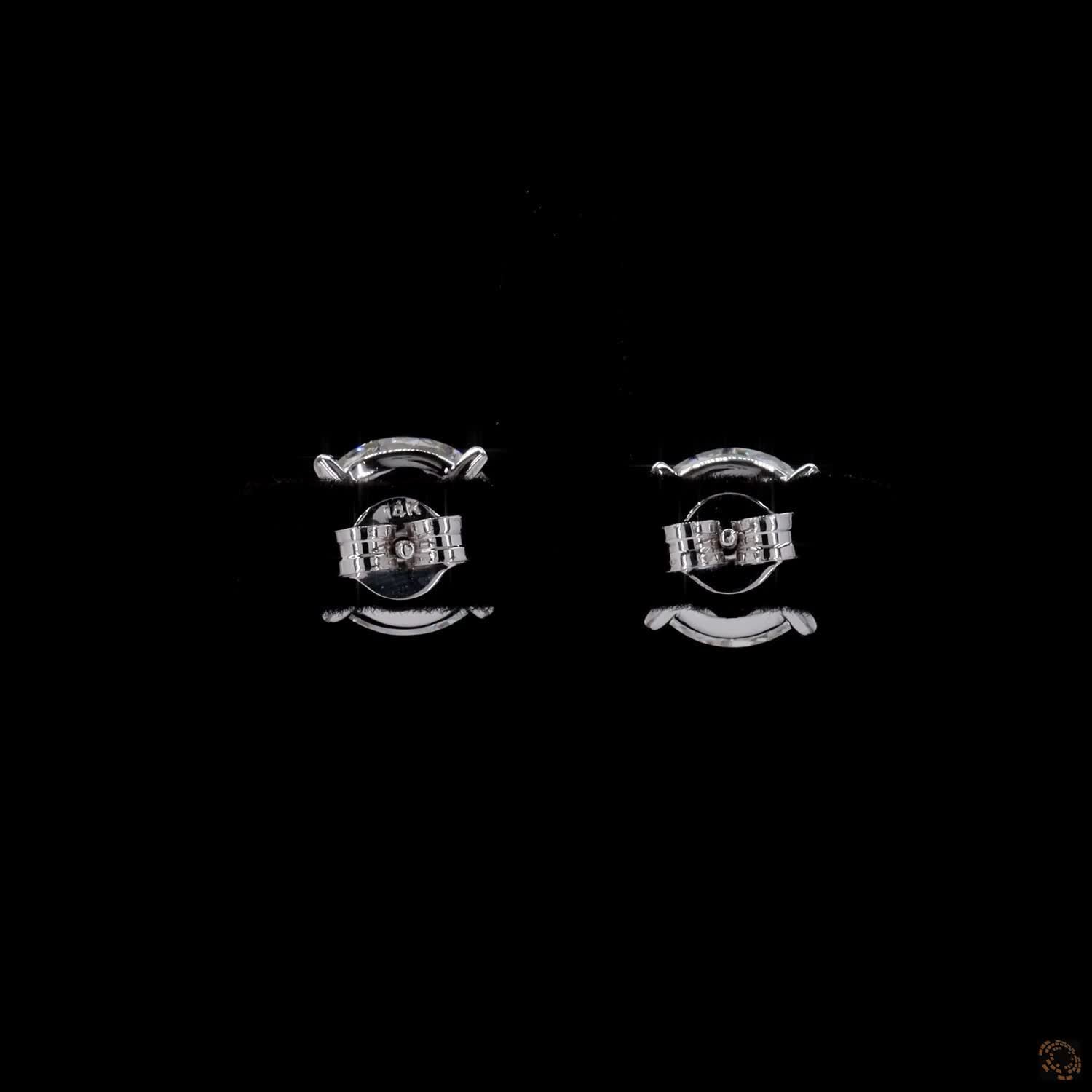 7.00 Ct Pear-Cut Diamond Solitaire Stud Earrings in White Gold