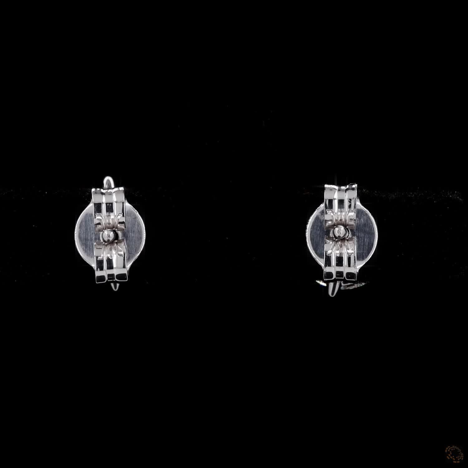 0.50 ct Solid 14K White Gold Round Brilliant Diamond Stud Earrings – Compass Point Split-Claw Solitaire Studs