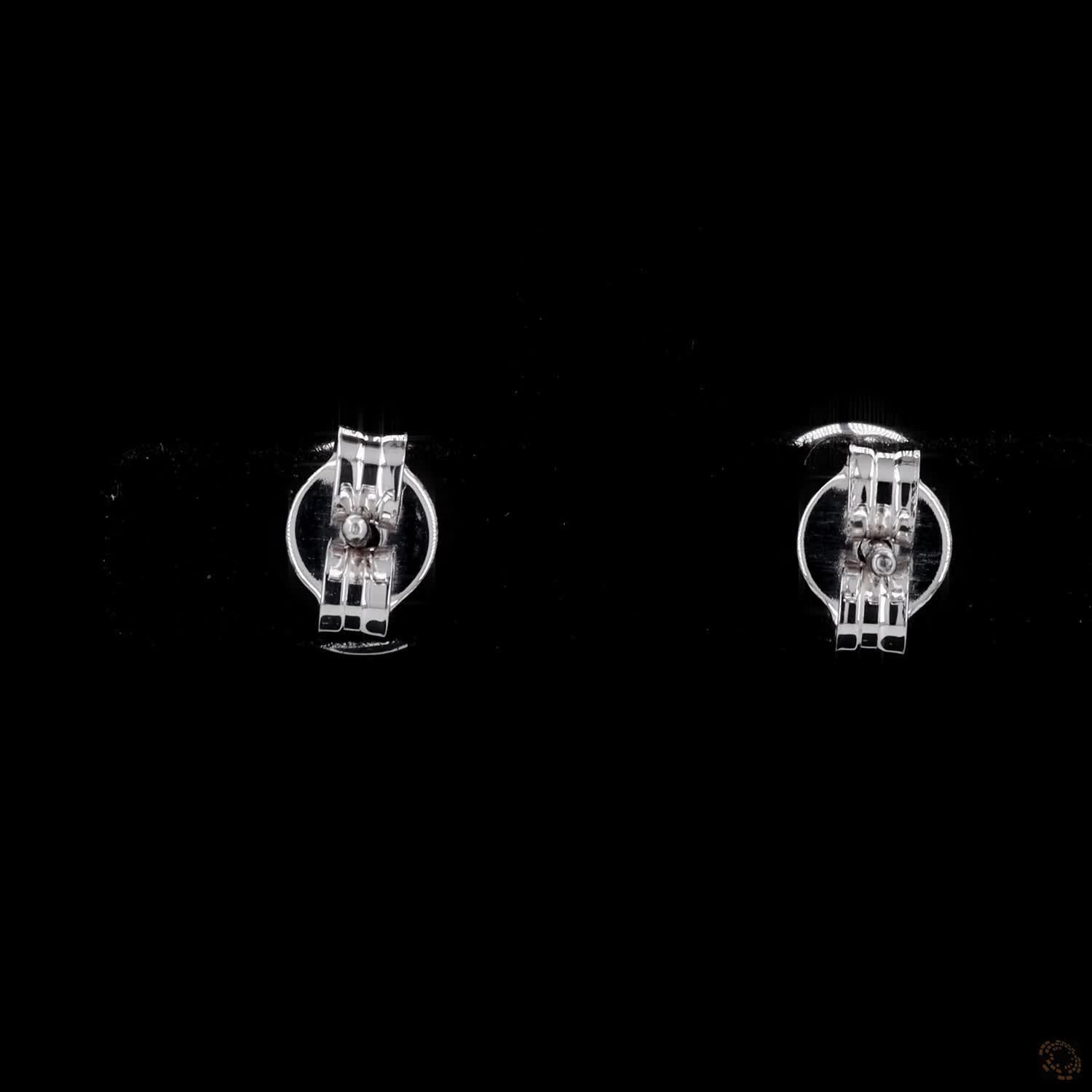 2.13 Ct Round Diamond Solitaire Stud Earrings, High-Polish 14K White Gold Compass-Set Single-Claw Studs for Women