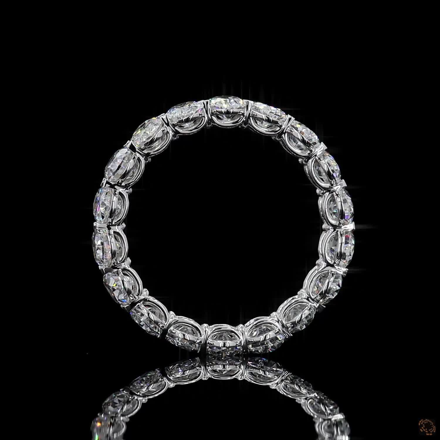 4.83 Ct Oval Cut Diamond Eternity Band | Full Eternity Wedding Ring | White Gold Anniversary Band