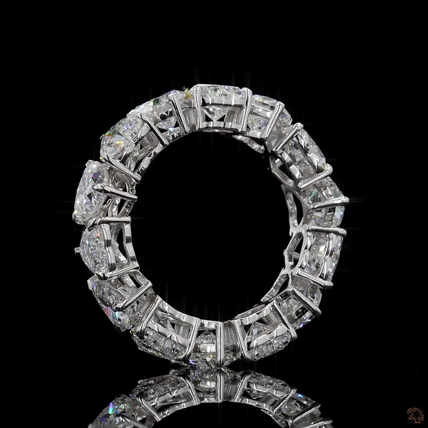 7.93 Ct Luxury Heart Cut Diamond Full Eternity Band Ring in Prong Set Wedding & Anniversary Band
