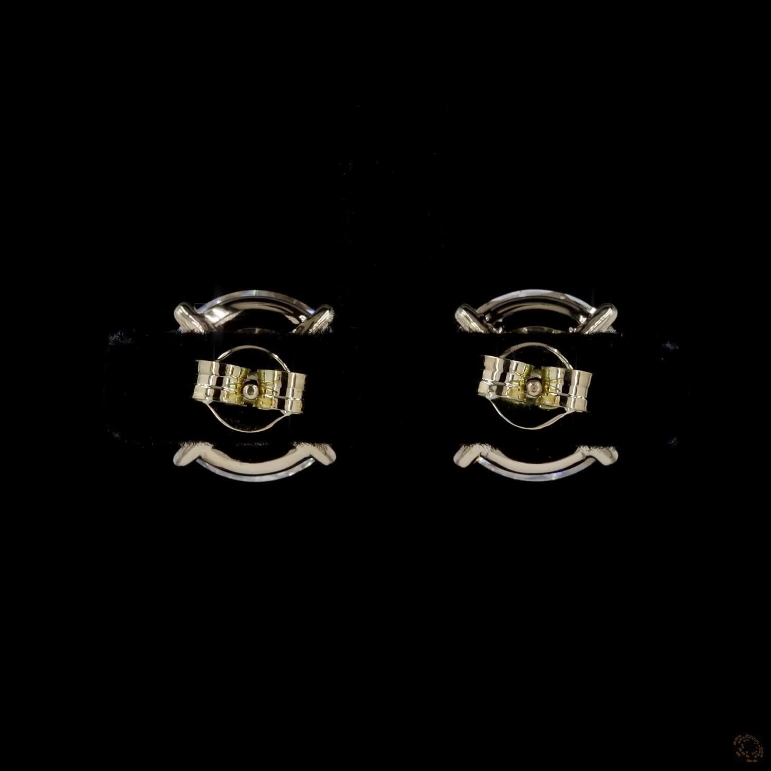10.09 Ct Round Diamond Solitaire Stud Earrings, High-Polish 14K Yellow Gold 4-Prong Split Claw Studs for Women