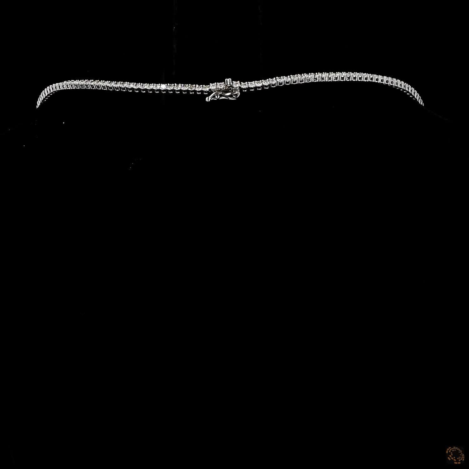 6.98 Ct Delicate Graduated Round Lab-Grown Diamond Tennis Choker in Platinum Finish