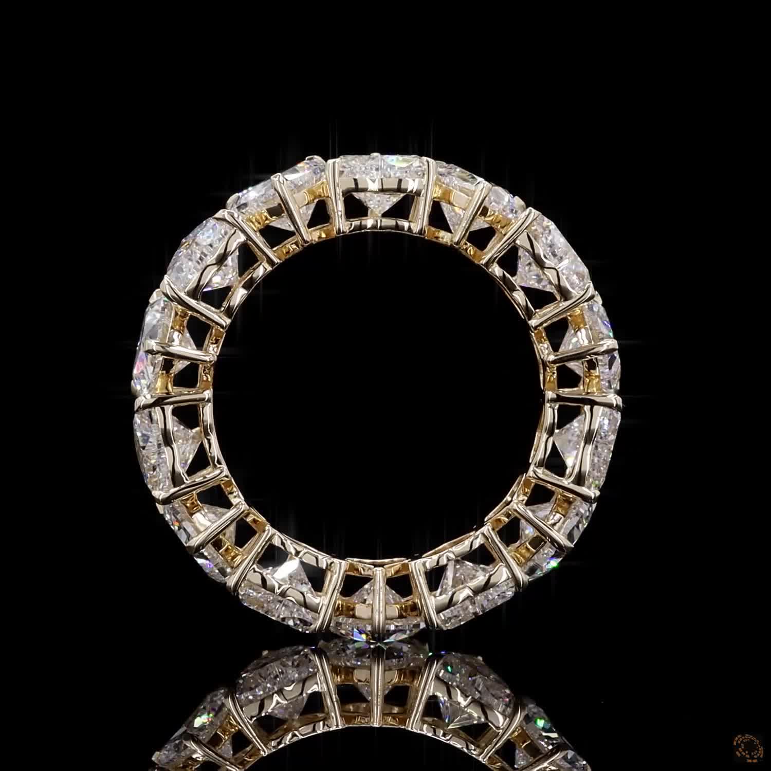 7.52 Ct Luxury Heart Cut Diamond Full Eternity Band Ring in Prong Set Wedding & Anniversary Band