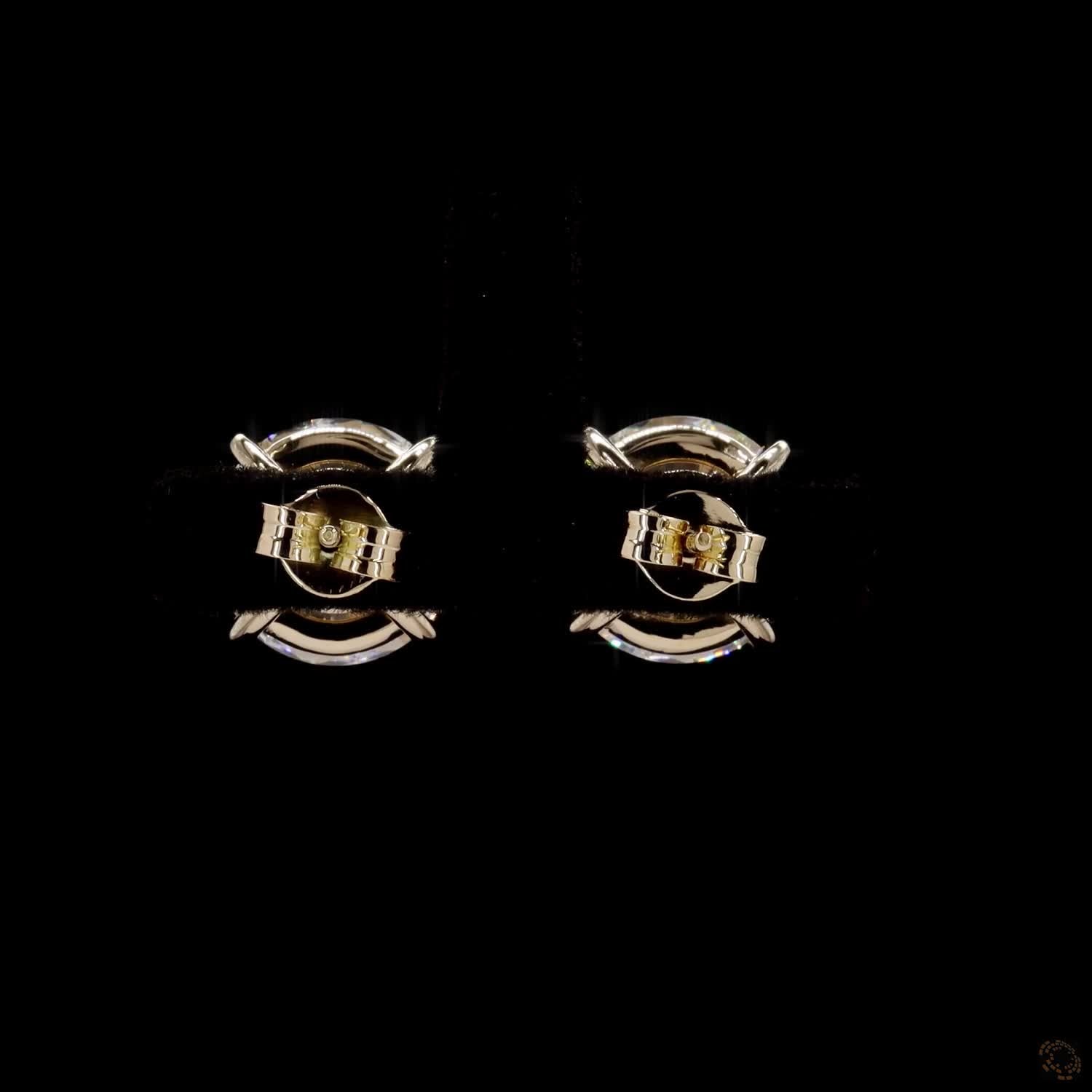 10.12 Ct Round Diamond Solitaire Stud Earrings, High-Polish 14K Yellow Gold 4-Prong Claw Studs for Women