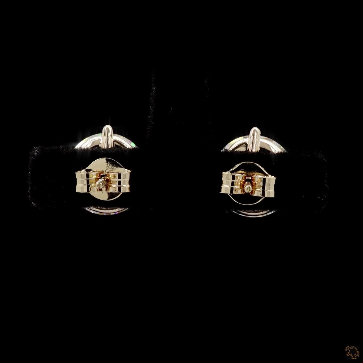5.08 Ct Classic Round Diamond Solitaire Studs in White Gold